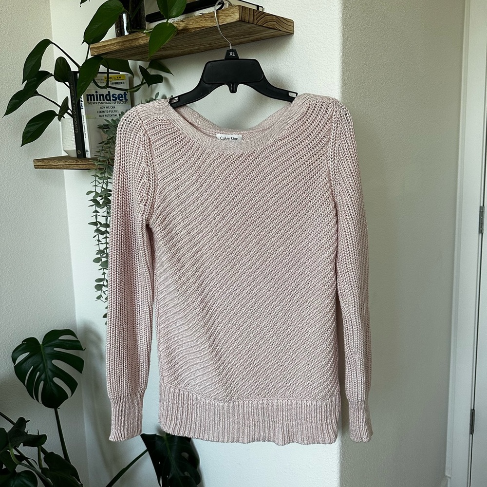 Baby pink Calvin Klein sweater